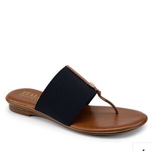 NEW ITALIAN SHOEMAKERS WOMENS Briley Navy WEDGE SANDAL Shoes size 8.5